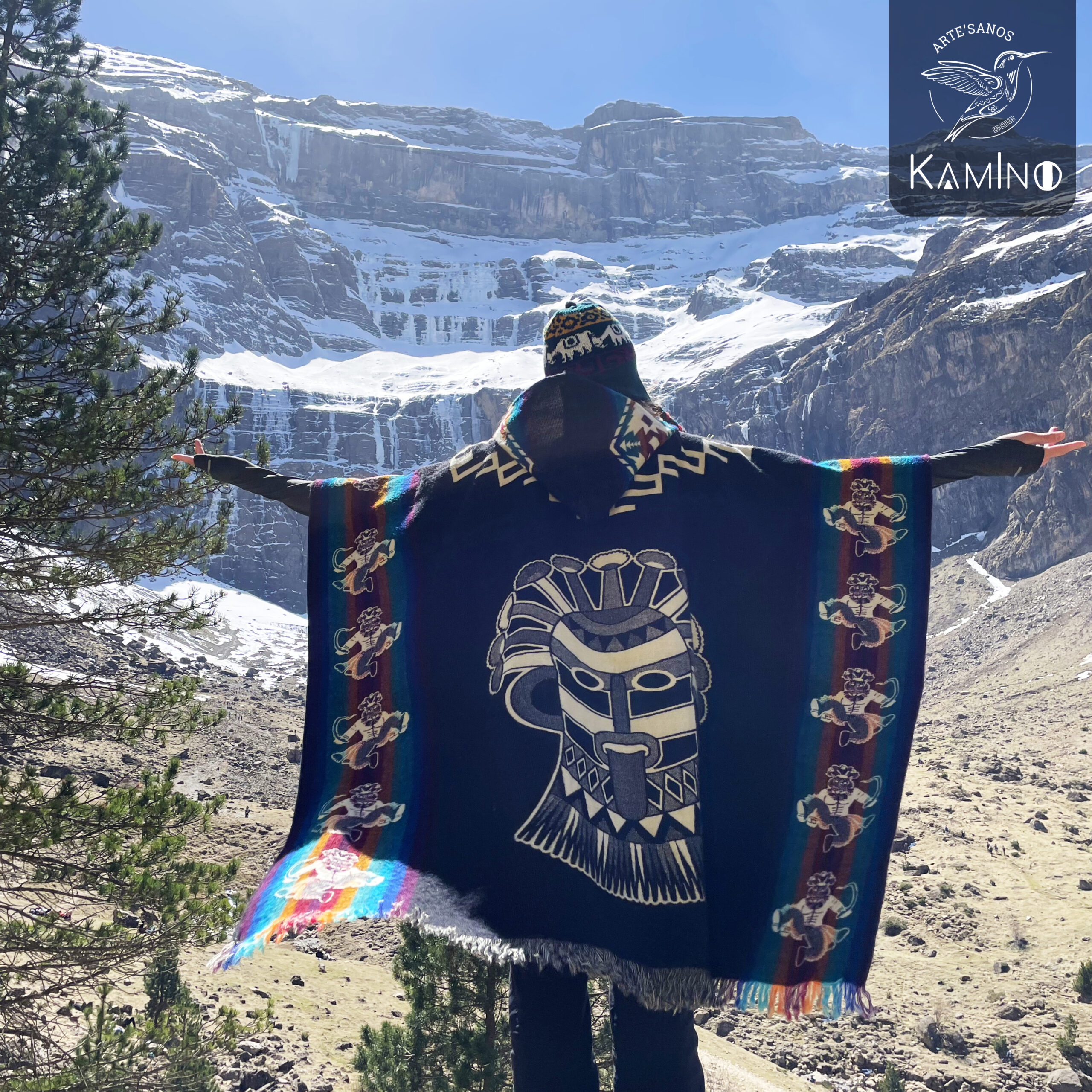 Poncho alpaga "Diablo Huma" Equateur - Image 2