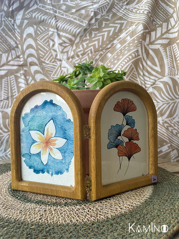 Cadre bois à deux univers