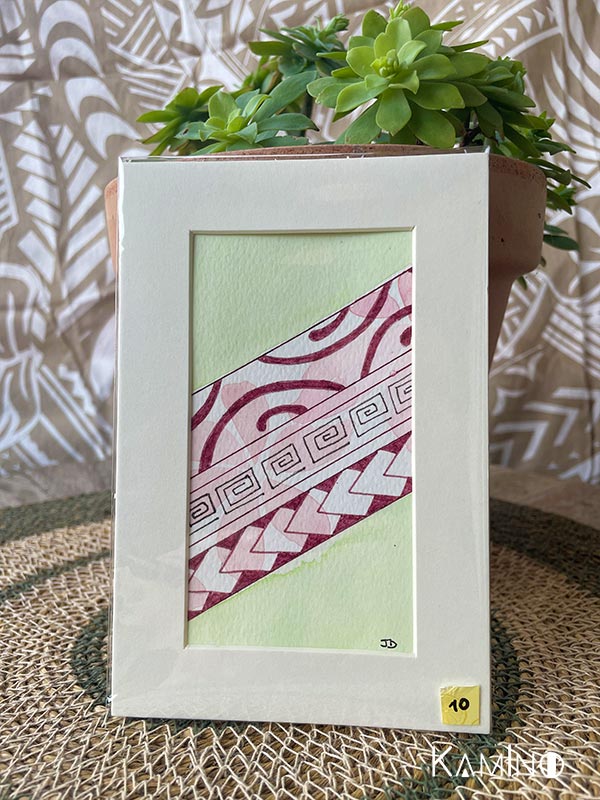 Aquarelle aux motifs Polynésiens