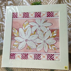 Aquarelle fleurs du Pacifique