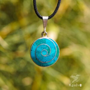 Pendentif pachamama corail turquoise