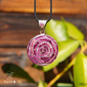 Pendentif Pachamama pourpre grand format